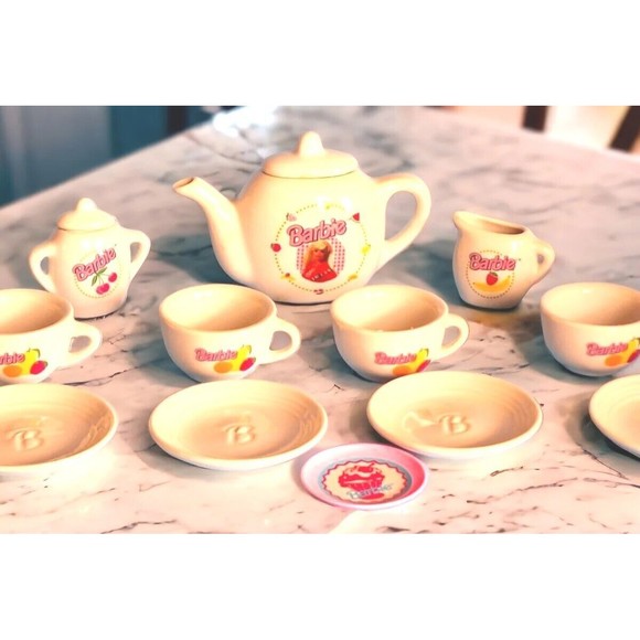 Vintage Chilton Toys Barbie .. Doll Sized Play 13 Piece China Tea Coffee Set EC - Picture 8 of 10